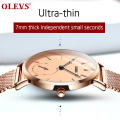 Good Quality Stainless Steel Case Back Analog Wristwatches For Women OLEVS 5190 Minimalist Wrist  Relogio Feminino Watch